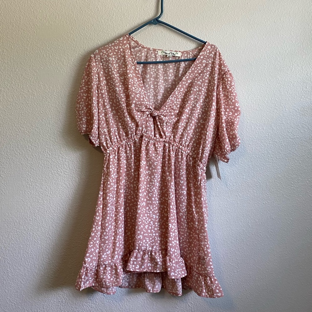Pink & white dress
